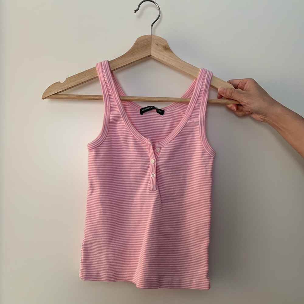 Brandy Striped Cotton Tank